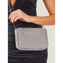 Accessorize London Silver Embellished Clutch-picture-43