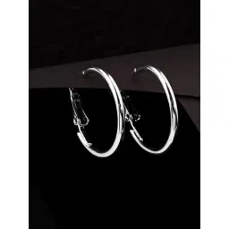 Accessorize London Silver Hoop Earrings-picture-10