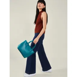 Accessorize London Teal Solid Handbag-picture-14