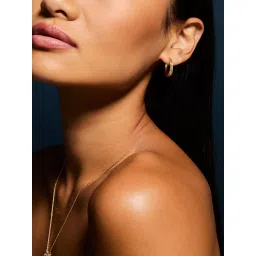 Accessorize London Women 14k Gold-Plated Cubic Zirconia Crescent Hoop Earrings-picture-37