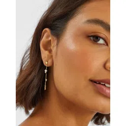 Accessorize London Women 14k Gold-Plated Pearl Chain Drop Earrings-picture-32