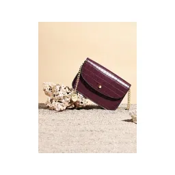 Accessorize London Women Faux Leather Burgundy Mini Purse Sling Bag-picture-29