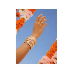 Accessorize London Women Gold Stretch Wrap Bracelet-picture-27