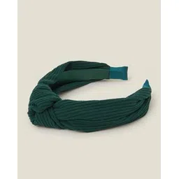 accessorize london Women Green Corduroy Knot Headband-picture-16