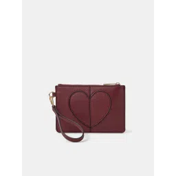 Accessorize London Women Maroon Heart Pouch-image-37