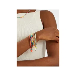 Accessorize London Women Multi-Color Set Of 9 Brights Mixed Bangles-image-35