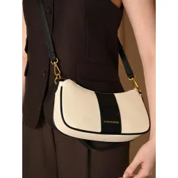 Accessorize London Women’s Cream and Black Bliss Chain Shoulder Bag with Detachable Strap-picture-24