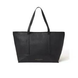 Accessorize London Womens Faux Leather Black Large 14 Inch Laptop Work Tote Bag image 3