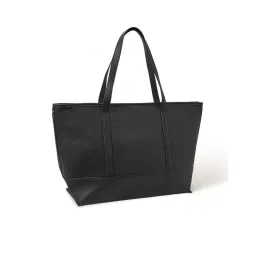 Accessorize London Womens Faux Leather Black Large 14 Inch Laptop Work Tote Bag image 4