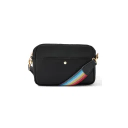 Accessorize London Womens Faux Leather Black Rainbow Strap Sling Bag-picture-26