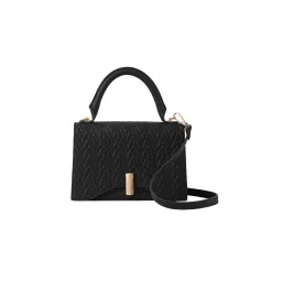 Accessorize London Womens Faux Leather Black Small Logo Handheld Satchel Sling Bag-picture-30