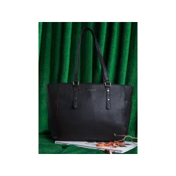 Accessorize London Womens Faux Leather Black Venus Laptop Winged Tote Bag-picture-25