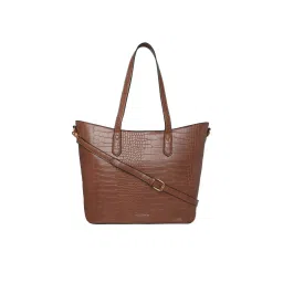 Accessorize London Women'S Faux Leather Tan Daffodil Tote Bag-picture-13