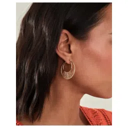 Accessorize London Women's Gold Double Wrapped Hoop Earrings-picture-41