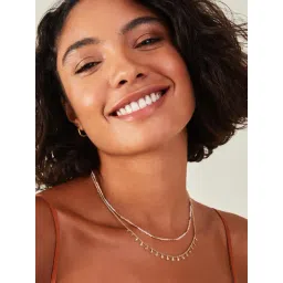 Accessorize London Women's Gold Facet Bead Layered Necklace-picture-11