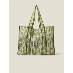 Accessorize London Women's Green Quilted Tote Bag-picture-26