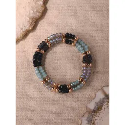 Accessorize London Women's Multi Facet Bead Stretch Bracelet-image-25