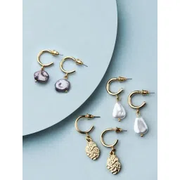Accessorize London Women's Pearl Drop Earringss  Earrings- Set of 3-picture-39