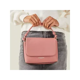 Accessorize London Women's Pink Double Strap Handheld Bag-picture-23