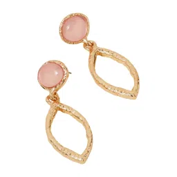 Accessorize London Women's Pink Gem Stud Teardrop Earrings image 5