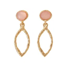 Accessorize London Women's Pink Gem Stud Teardrop Earrings image 3