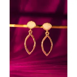 Accessorize London Women's Pink Gem Stud Teardrop Earrings image 1