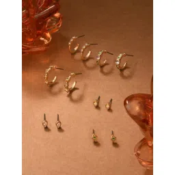 Accessorize London Women's Pretty Stud & Hoop Earrings - Pack of 6-picture-37