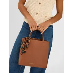 Accessorize London Womens Scarf Handle Handbag - Brown-picture-20