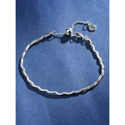 Accessorize London Women's Silver plated Wiggle Chain Bracelet-picture-20