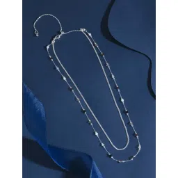 Accessorize London Women's Sterling Silver-plated Beaded Station Necklace-picture-32