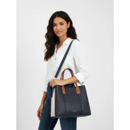 Accessorize London Womens Triple Compartment Handbag - Navy Blue-picture-12