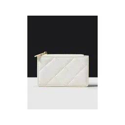 Accessorize London Women's White Quilted Cardholder-picture-12