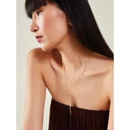 Accessorize London Women's Z Real Gold Plated Bobble Y-necklace image 2