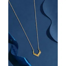 Accessorize London Women's Z Real Gold Plated Cubic Zirconia V-pendant Necklace-picture-16