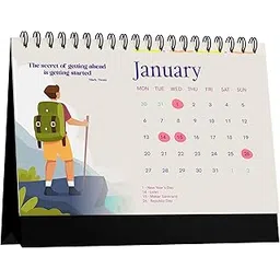 AccuPrints 2025 Positive Mindset Motivational Desk Calendar for Office Home Desk Oragnizer | Spring Palette, Size 20.5 x 16 cm-picture-16