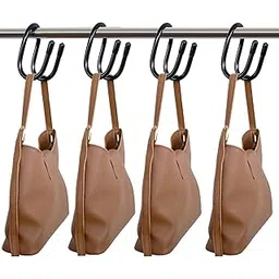 Accurate Trader Backpack Hanger for Closet, Strong Bag Hanger Purse Organizer Hooks, Large Closet Hooks for Hanging Handbags,Belts,Hat,Laptop Backpack,Jeans,Travel Bag Black 4 Pack-picture-28