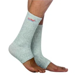 AccuSure Medium Bamboo Yarn 4 Way Stretchable Bi-Layered Ankle Compression Support for Men &a; Women, AOA12-M-picture-24