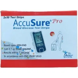 Accusure Pro 100 Pcs Glucometer Strips Box-picture-16