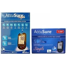 accusure Simple Blood sugar Glucose monitoring system machine including 100 Test Strips Glucometer-picture-21