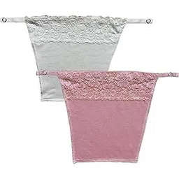 ACKEE Cotton Clip-on Mock Whole Lace Pattern Camisole Cami Secret | Clip On Mock Lace Cami Secret Cleavage Cover Feel Confident with Cover Up for Deep Neck (Free Size) Set of 2-picture-24