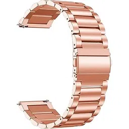 ACM Watch Strap Stainless Steel Metal 20mm compatible with Boat Watch Wave Pro Mki 47 Smartwatch Belt Luxury Band Rose Gold-picture-11