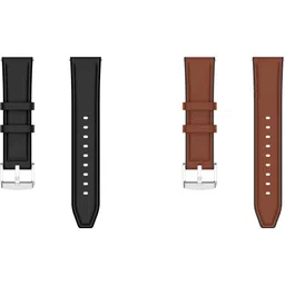 ACM WSM33U22BKBR3605 Pack of 2 Watch Strap Leather Silicone 22mm for Fastrack Rider Smartwatch (Black/Brown) Smart Watch Strap image 3