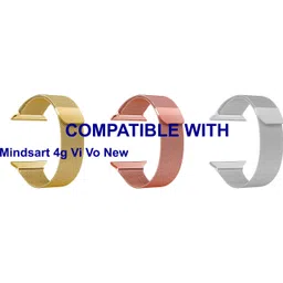 ACM WSM4M40GLRSGSL1063N3 Pack of 3 Sliding 44mm 49mm Watch Strap Magnetic for Mindsart 4g Vi Vo New Smartwatch Champagne Gold/Rose Gold Pink/Silver Smart Watch Strap-image-31