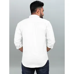 Acnos Men Premium Fit Solid Spread Collar Cotton Casual Shirt image 5