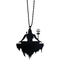 Acrylic Lord Shiva Car Hanging, Rear View Mirror Decor Ornament, Good Luck Dream Catcher, Car Accessories, Positive Vibes, Black-picture-24