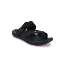 Action Men Black One Toe Comfort Sandals-picture-16