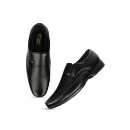 Action Men Black Solid Formal Slip-On Shoes-picture-33
