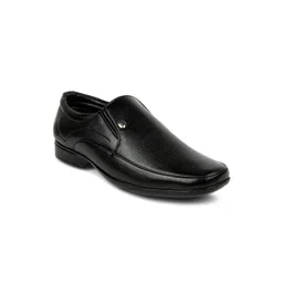 Action Men Black Solid Formal Slip-ons-picture-23