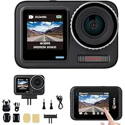 Action Camera for Motorcycle - 4K/30fps Waterproof Sport Camera with Dual IPS Screen,5.9k Photo, Long Lasting 150min, Out Camera for Bike/Hiking/Ski/Travel/Climb/Cycling(Connect Phone via WiFi)-picture-20