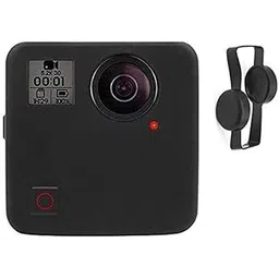 Action Pro Silicone Rubber Protective Housing Case Skins Protector Cover with Camera Lens Cap Cover Compatible with GoPro Fusion 360 Degree Action Camera-picture-19